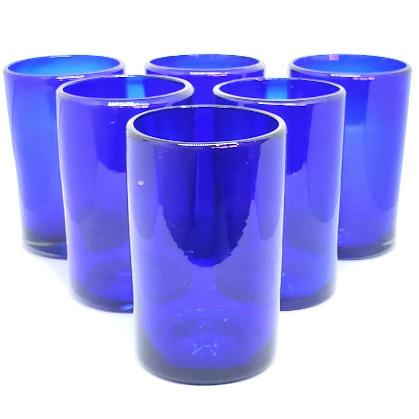 Solid Cobalt Blue 14 oz Drinking Glasses (set of 6)